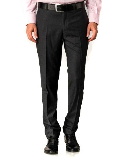 Calças Homem Clássico Cinzento Escuro