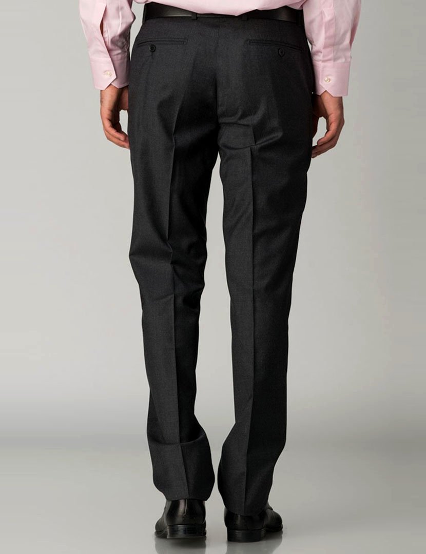 Calças Homem Clássico Cinzento Escuro