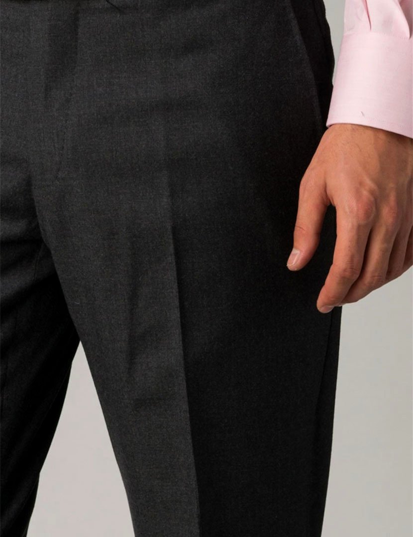Calças Homem Clássico Cinzento Escuro