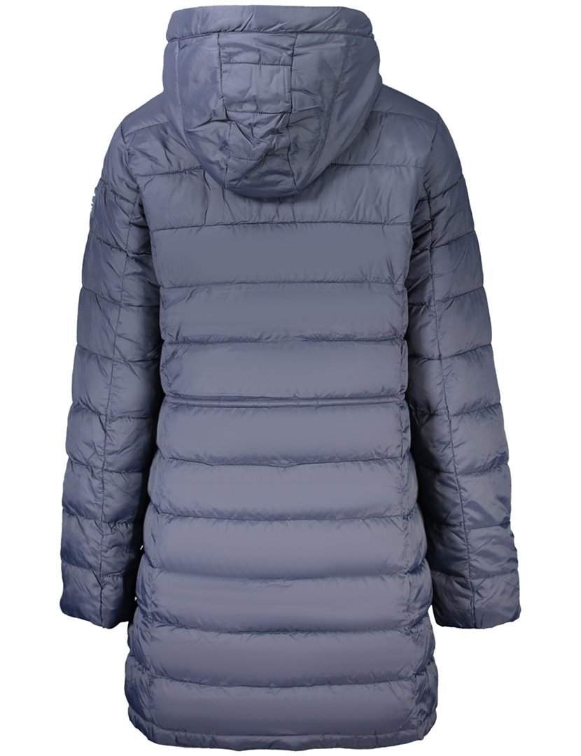 Casaco Acolchoado Comprido Senhora Azul