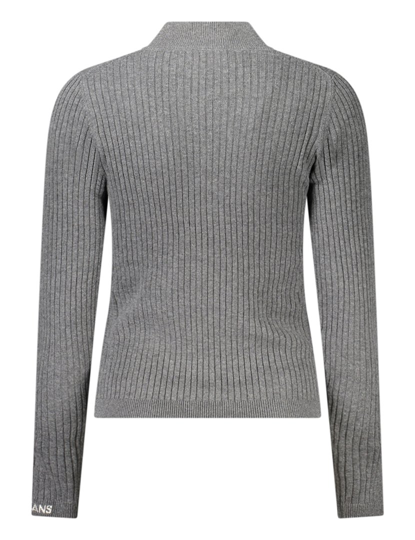 Camisola de Malha Senhora com Gola Cinzento