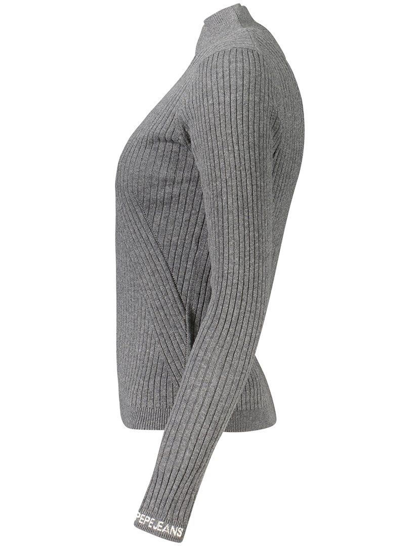 Camisola de Malha Senhora com Gola Cinzento