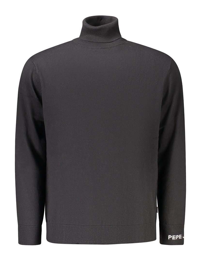 Camisola com Gola Homem Preto