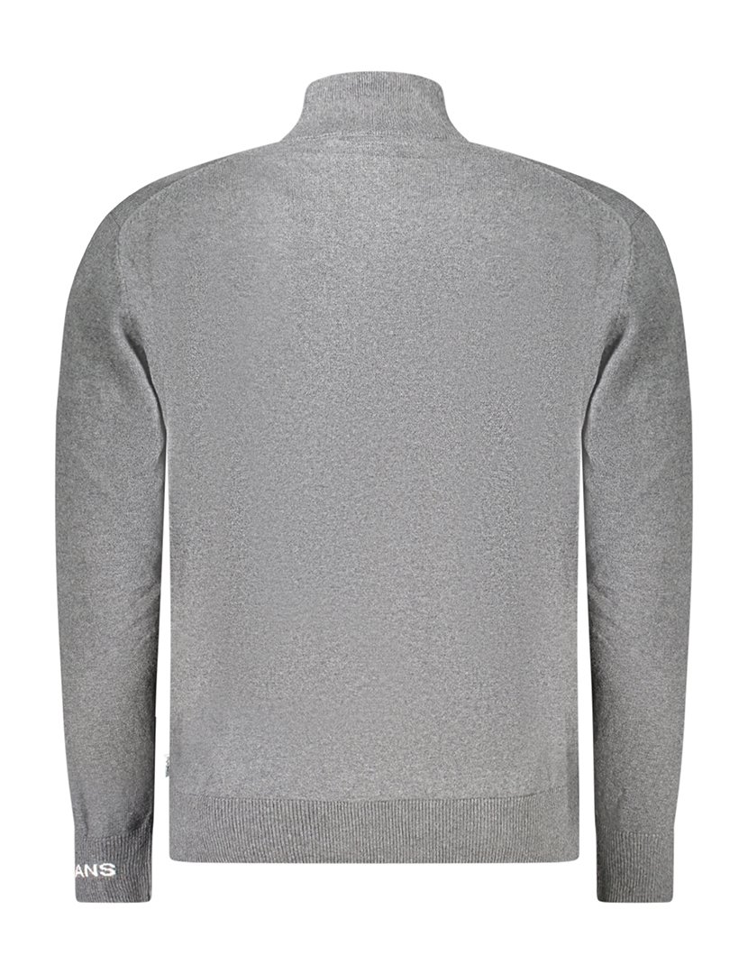 Camisola de Malha Homem com Gola Meio Fecho Cinzento