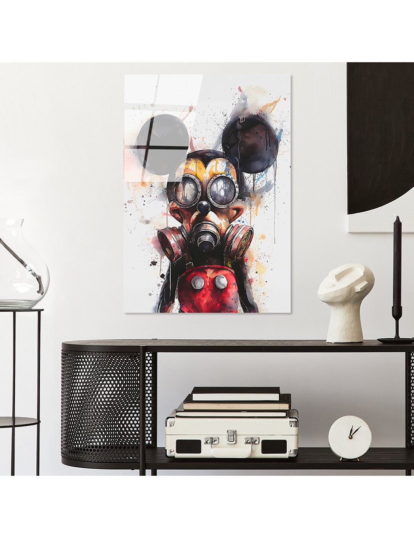 Pintura Vidro Temperado Mickey