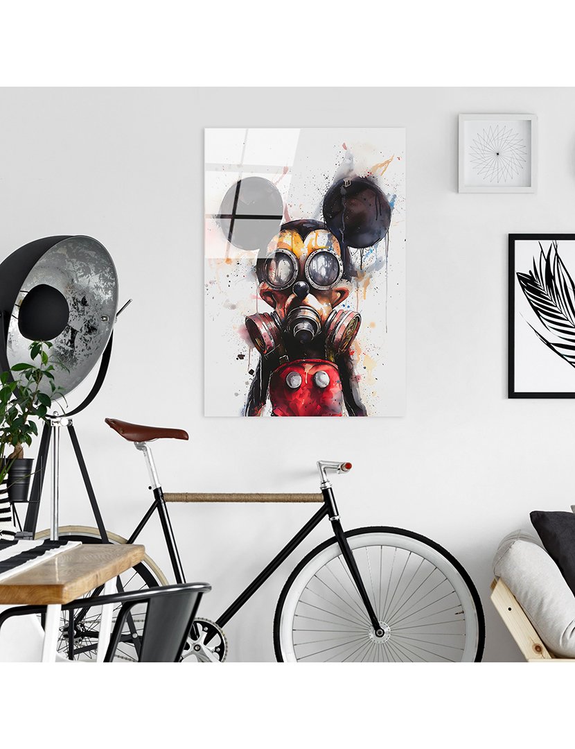 Pintura Vidro Temperado Mickey