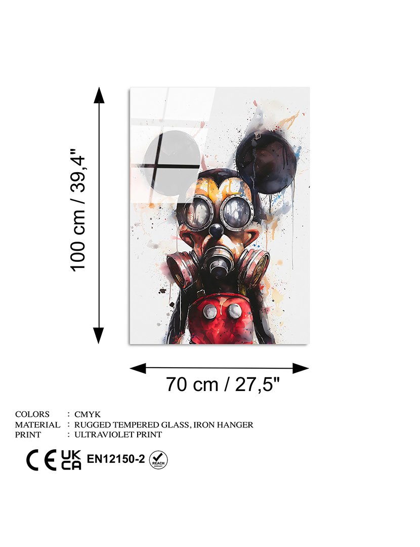 Pintura Vidro Temperado Mickey