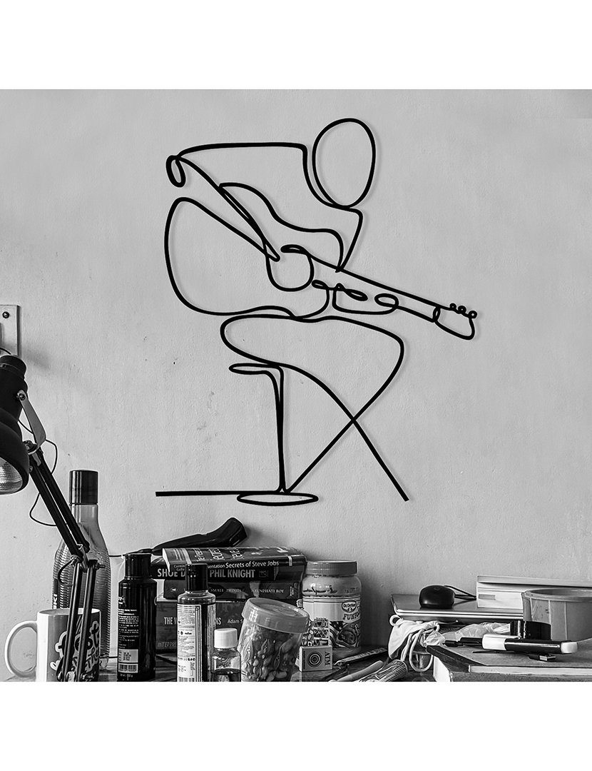 Decoração Parede Metal Musician