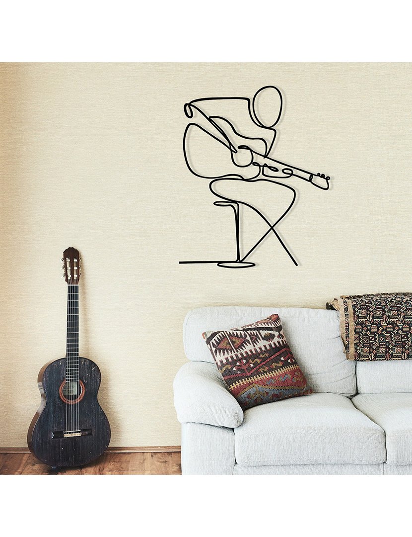 Decoração Parede Metal Musician