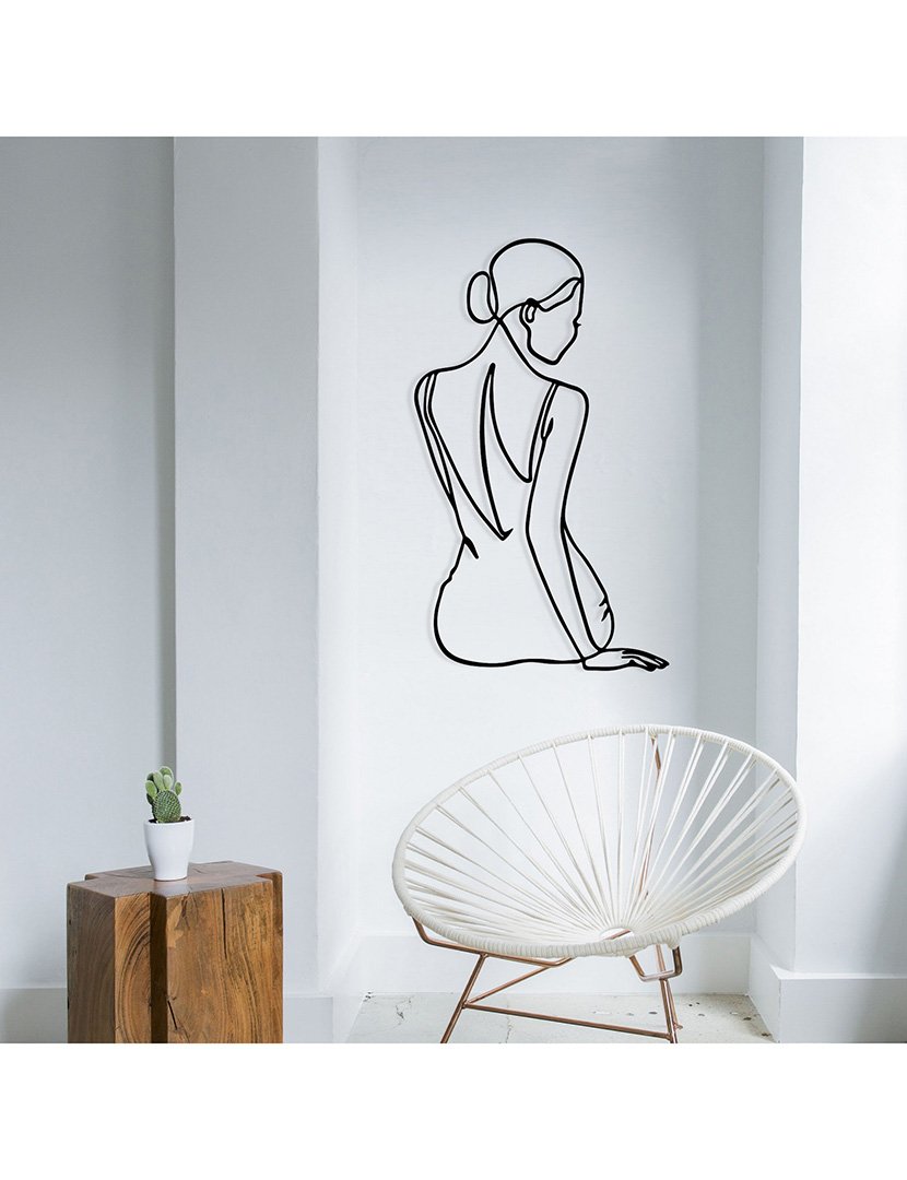 Decoração Parede Metal Woman's Back