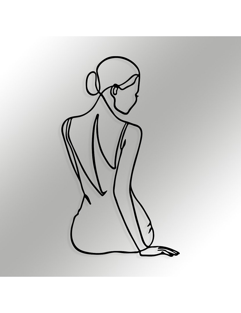 Decoração Parede Metal Woman's Back