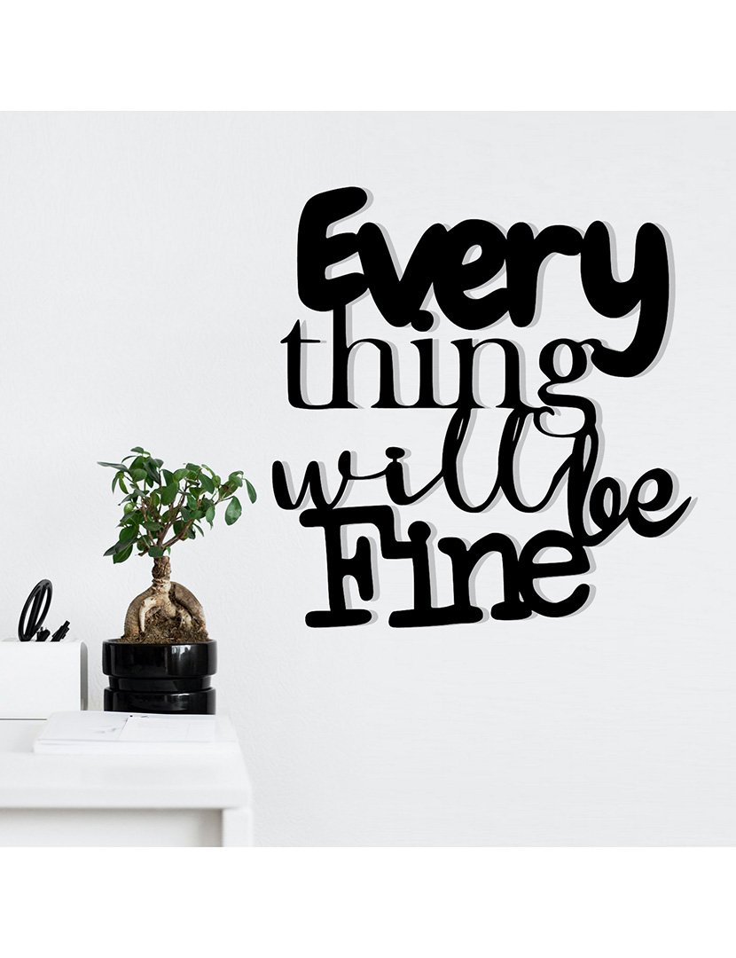 Decoração Parede Metal Every Thing Black