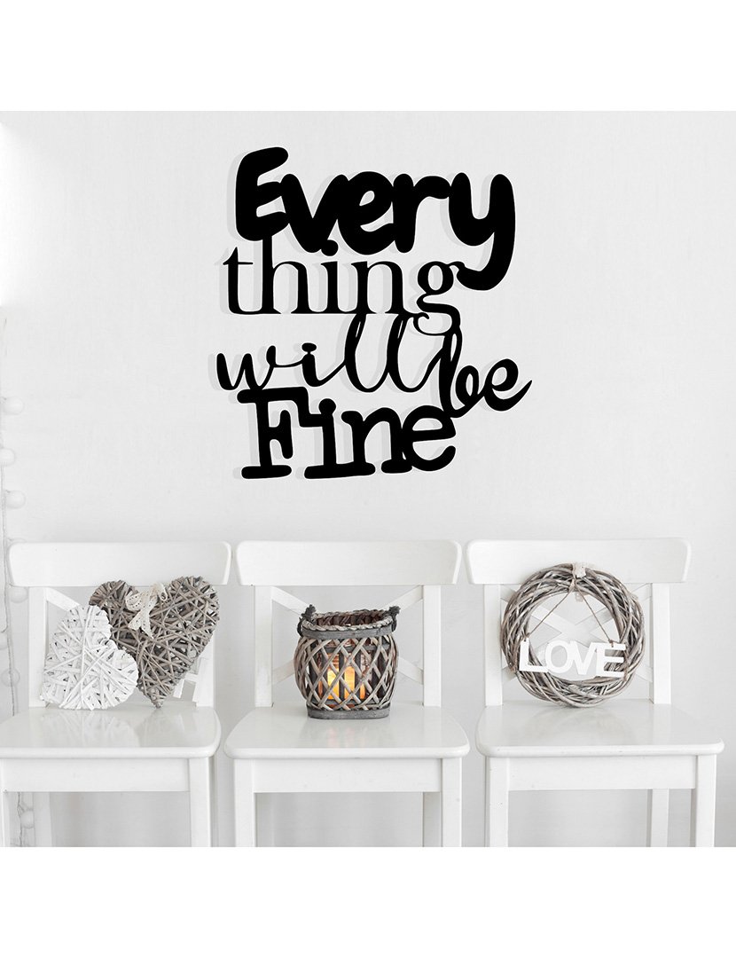 Decoração Parede Metal Every Thing Black
