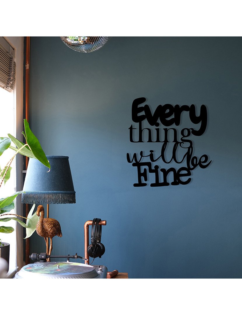 Decoração Parede Metal Every Thing Black