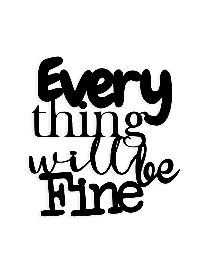 Decoração Parede Metal Every Thing Black