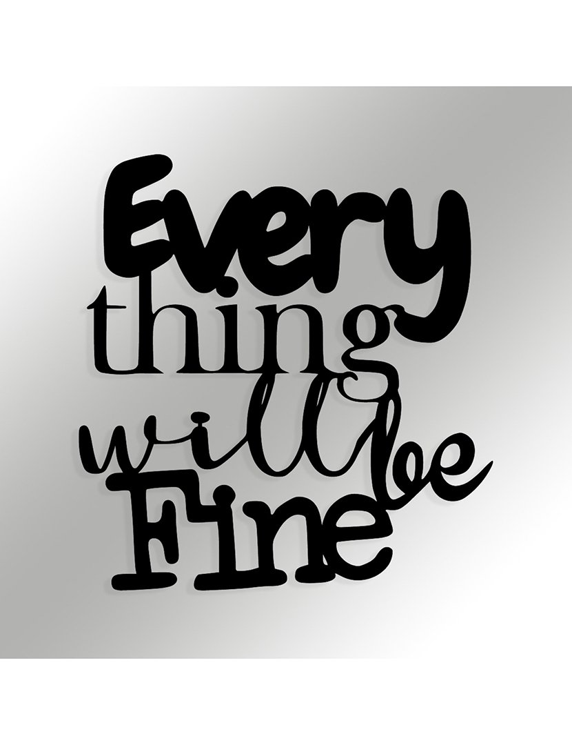 Decoração Parede Metal Every Thing Black