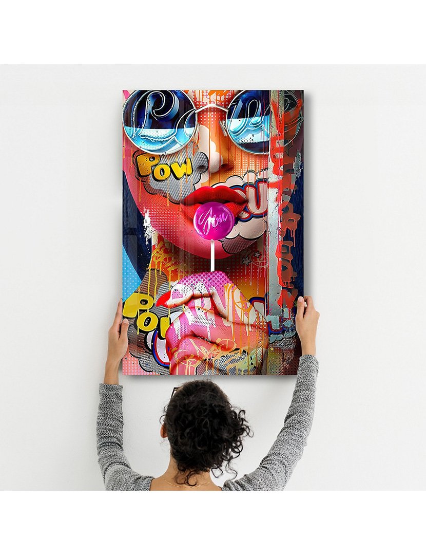 Pintura Vidro Temperado Pop Art