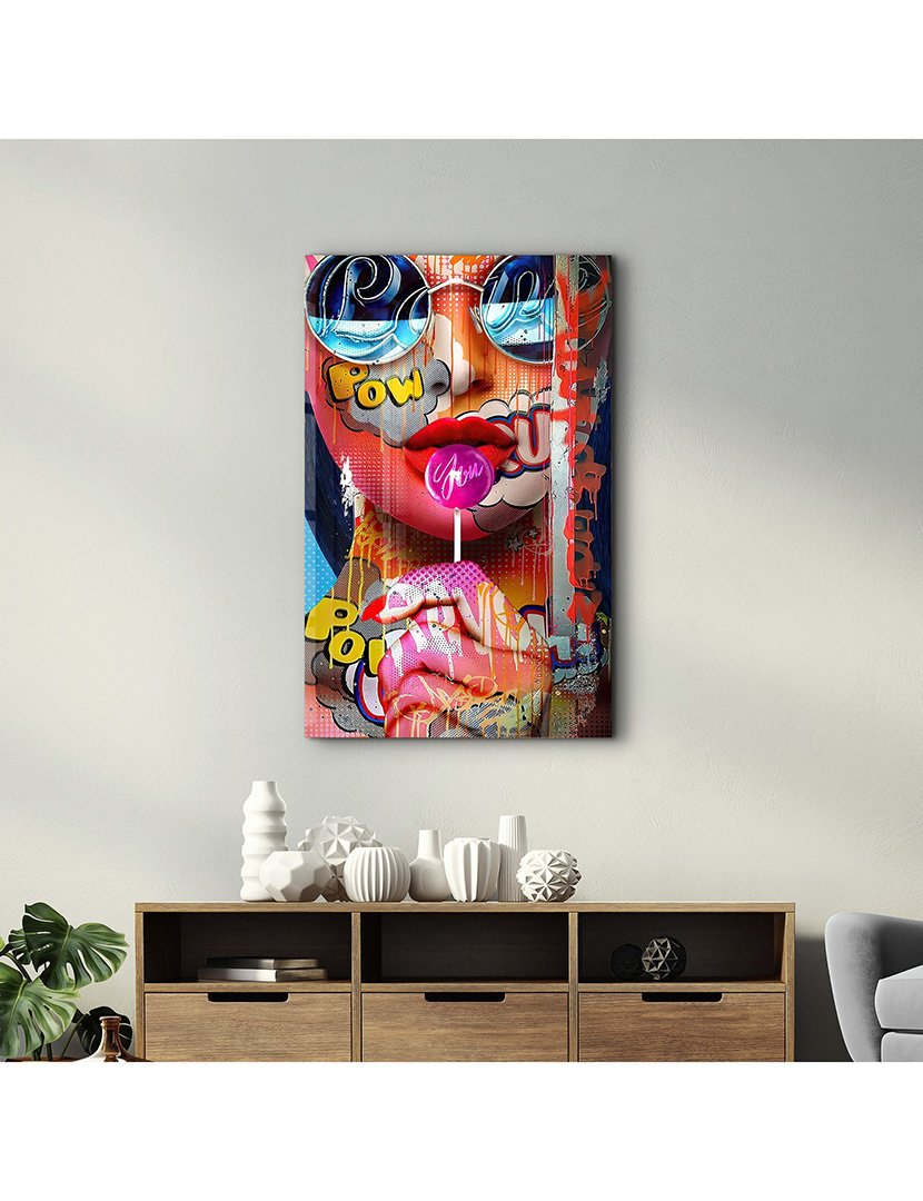 Pintura Vidro Temperado Pop Art