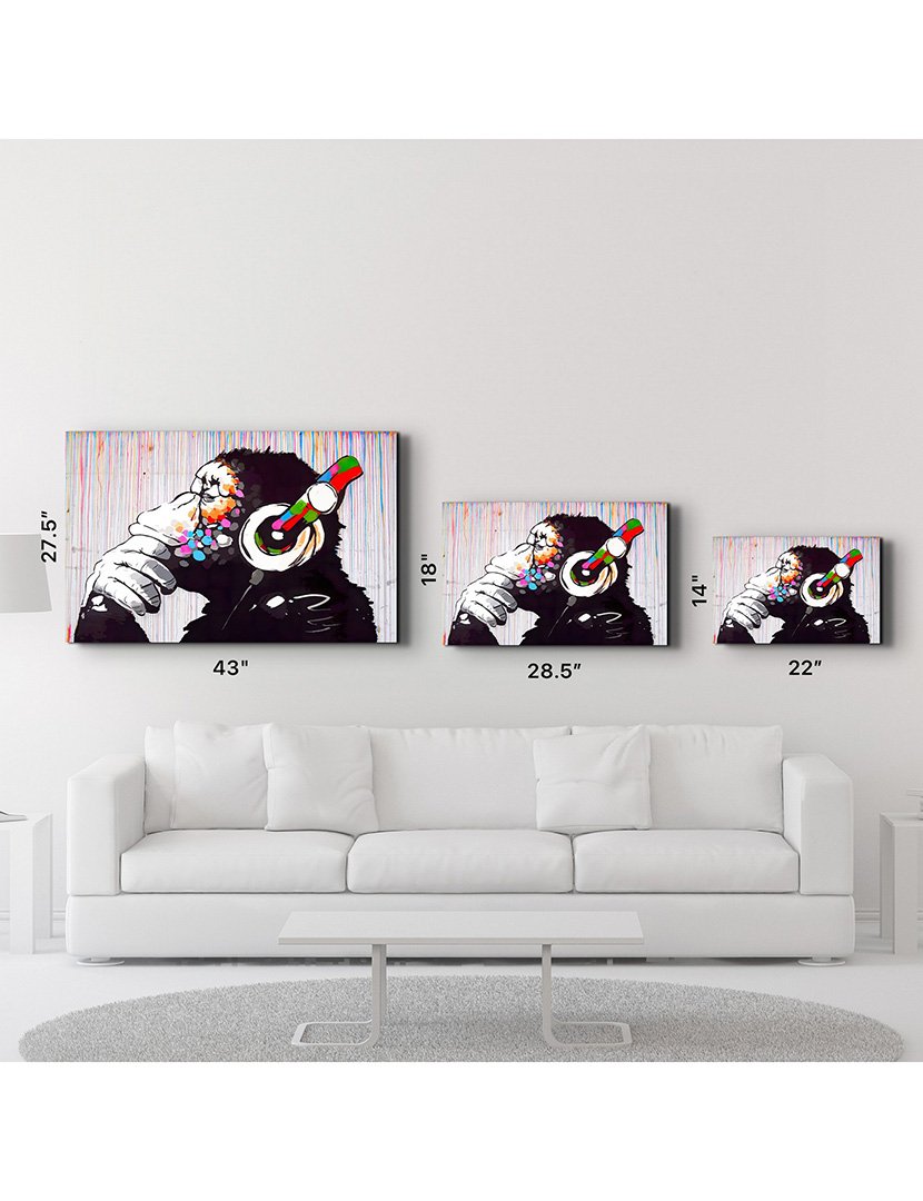 Pintura Vidro Temperado Monkey Music