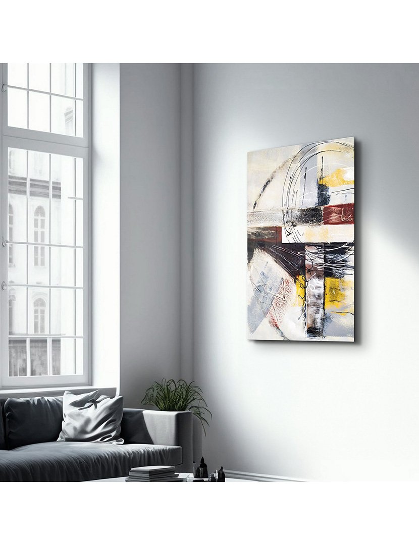 Pintura Vidro Temperado Geométrico