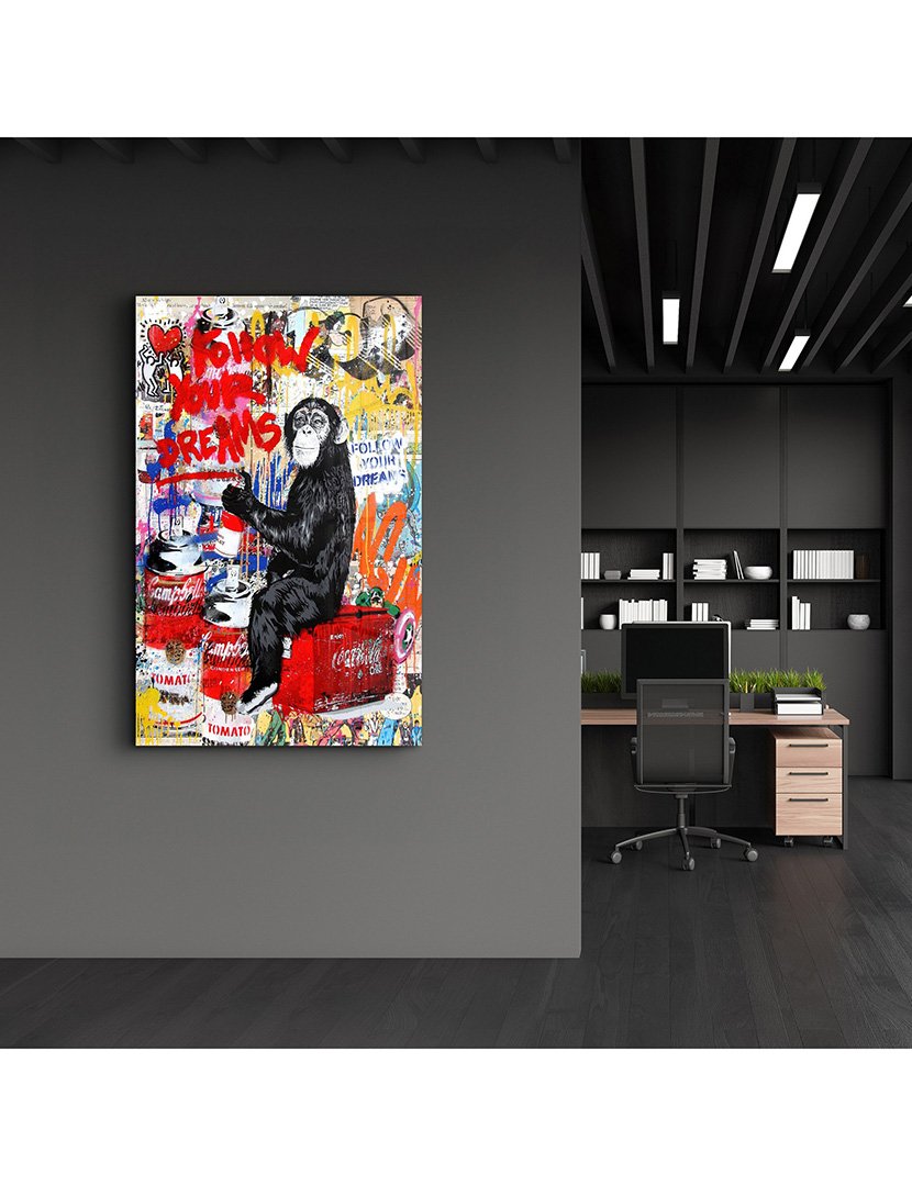 Pintura Vidro Temperado Follow Your Dreams