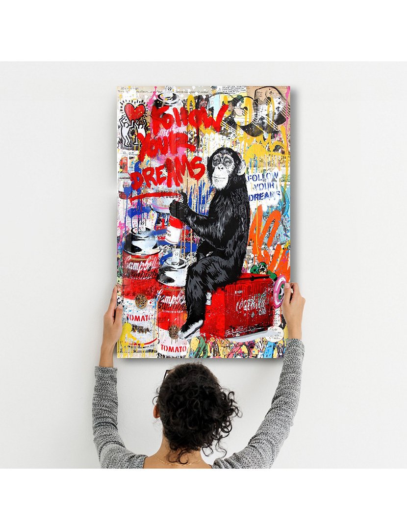 Pintura Vidro Temperado Follow Your Dreams