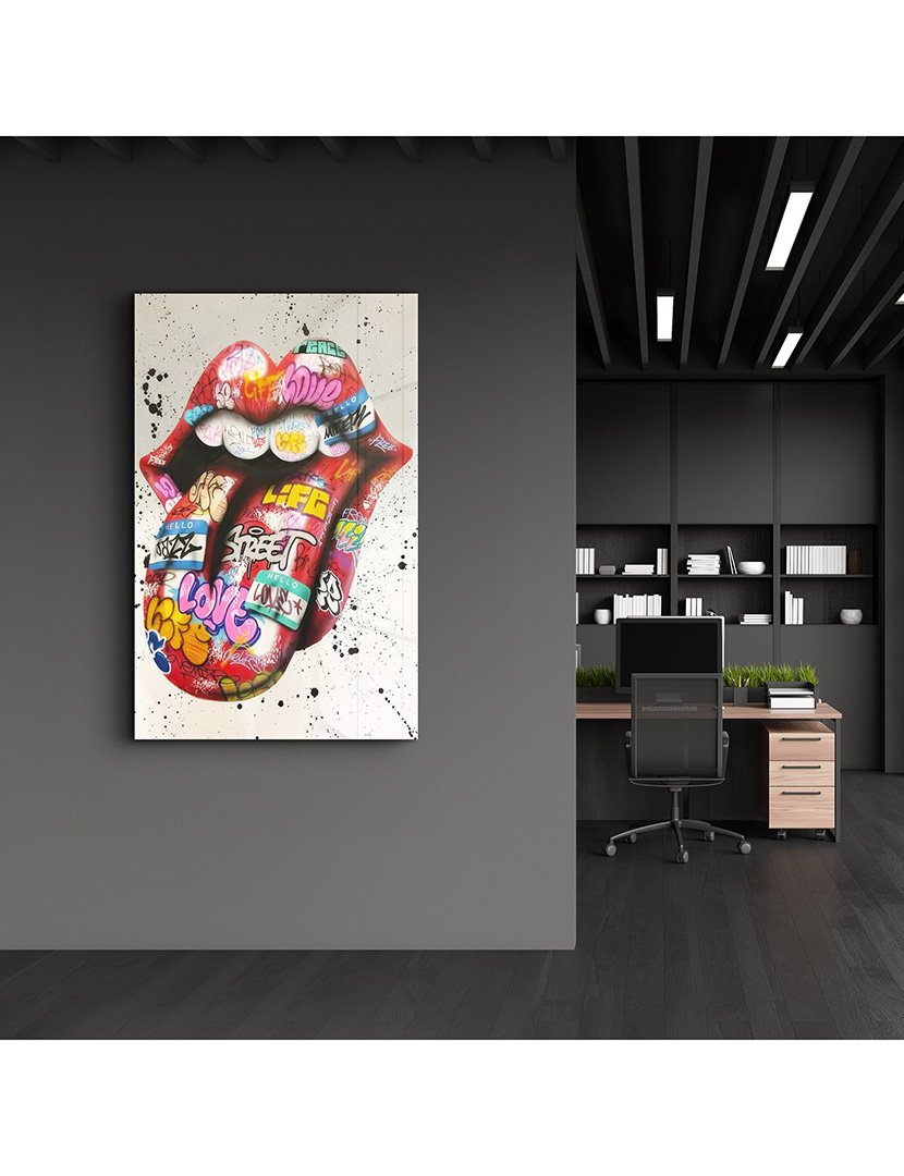 Pintura Vidro Temperado Rolling Stones Graphite