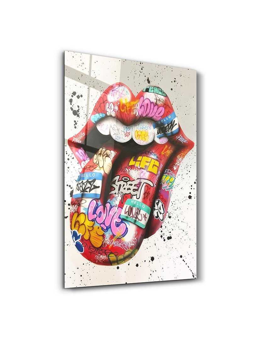 Pintura Vidro Temperado Rolling Stones Graphite