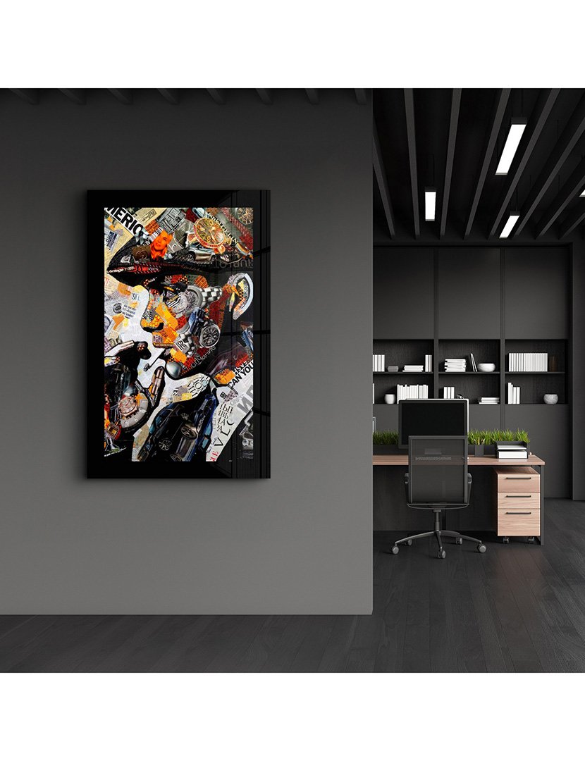 Pintura Vidro Temperado Boy Smoking