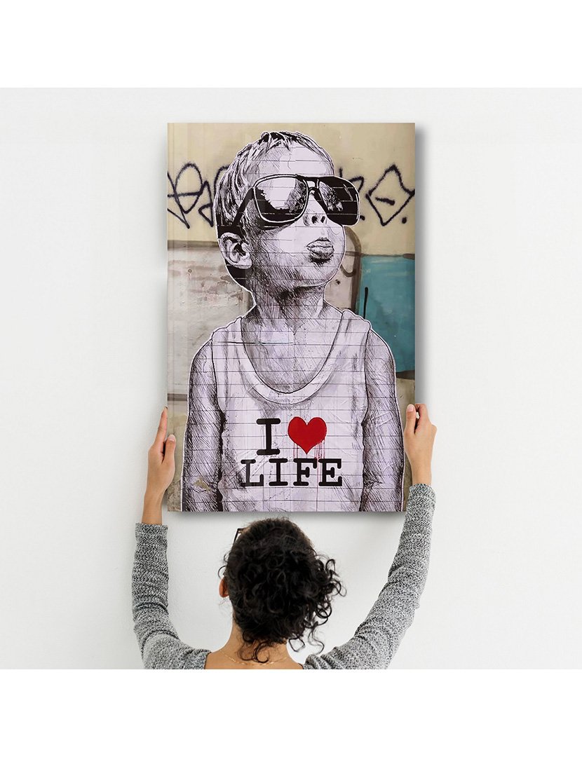 Pintura Vidro Temperado I Love Live