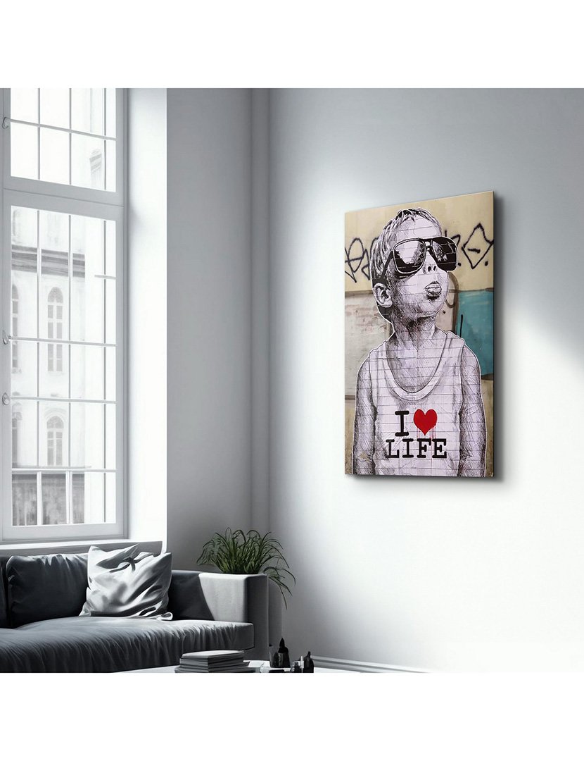 Pintura Vidro Temperado I Love Live