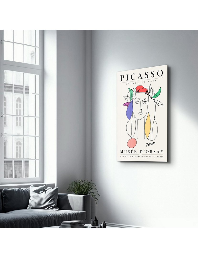 Pintura Vidro Temperado Picasso Guerre et Paix