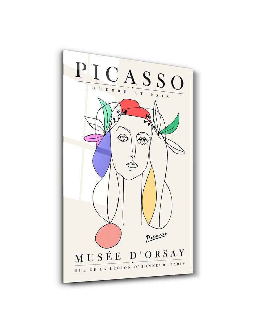 Pintura Vidro Temperado Picasso Guerre et Paix
