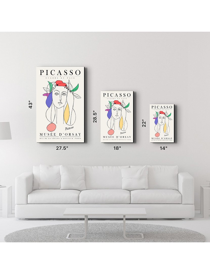 Pintura Vidro Temperado Picasso Guerre et Paix