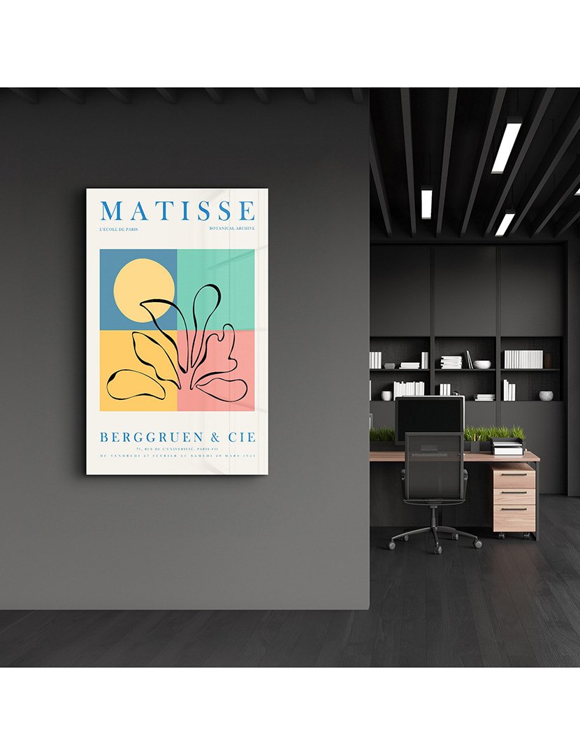 Pintura Vidro Temperado Matisse Botanical Archive