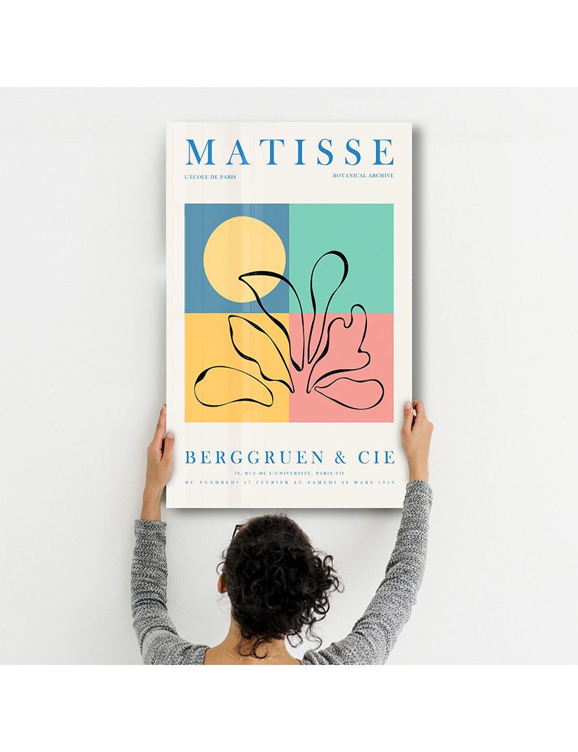 Pintura Vidro Temperado Matisse Botanical Archive