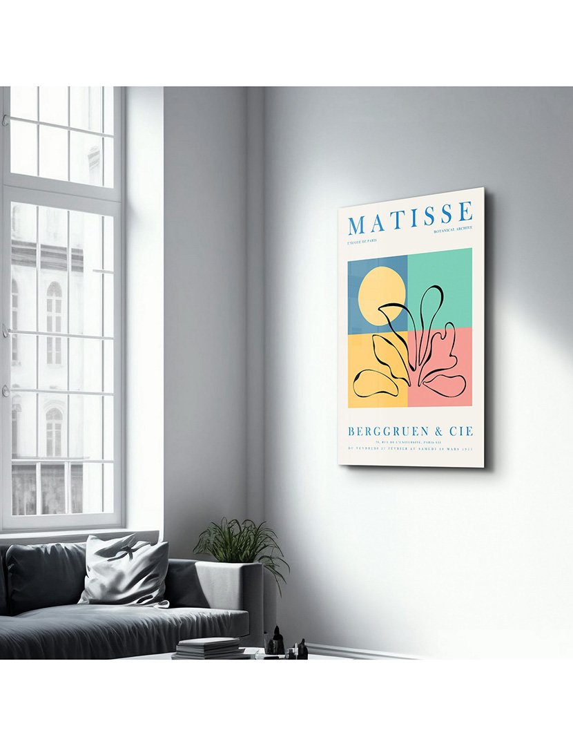 Pintura Vidro Temperado Matisse Botanical Archive
