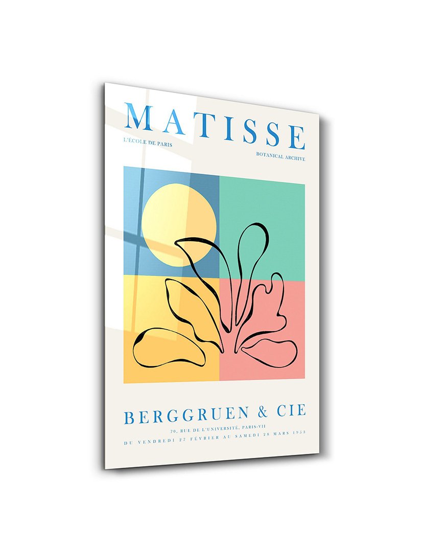Pintura Vidro Temperado Matisse Botanical Archive