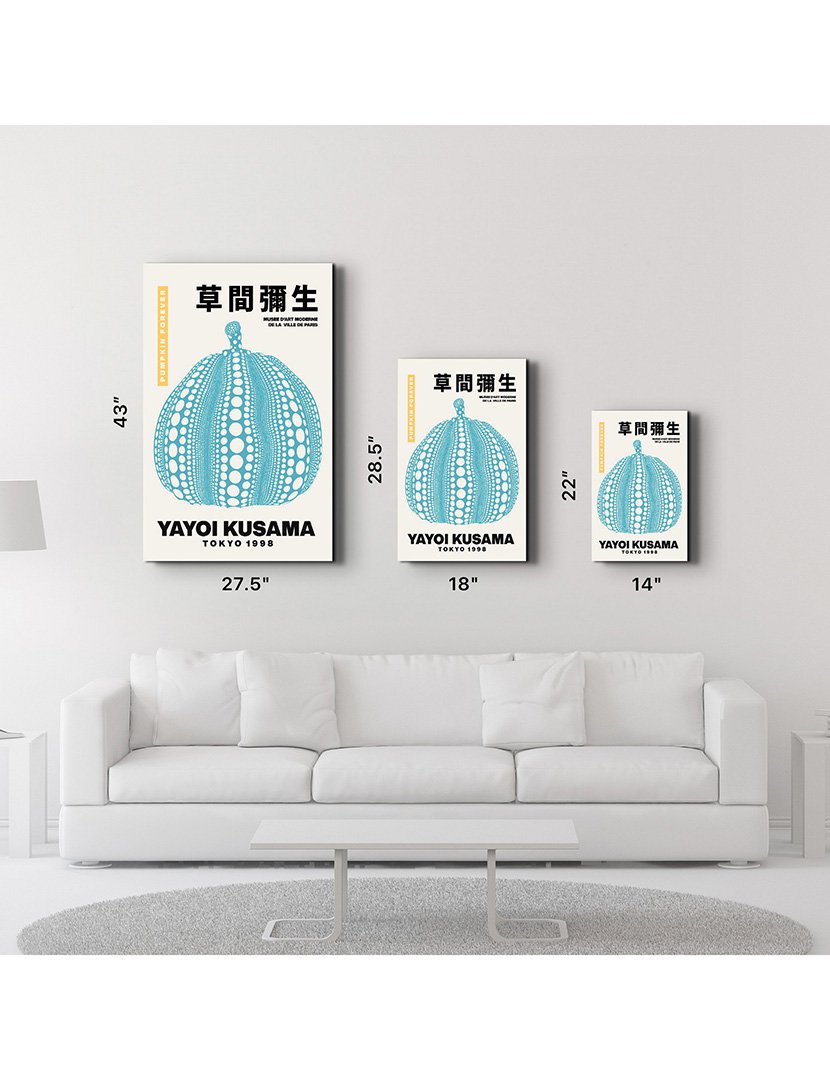 Pintura Vidro Temperado Yayoi Kusama Pumpkin Forever