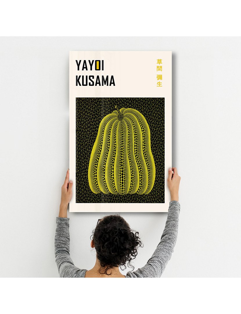 Pintura Vidro Temperado Yayoi Kusama