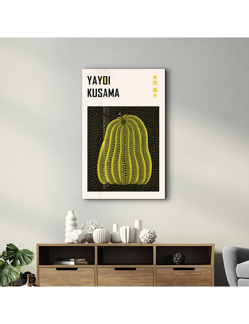 Pintura Vidro Temperado Yayoi Kusama