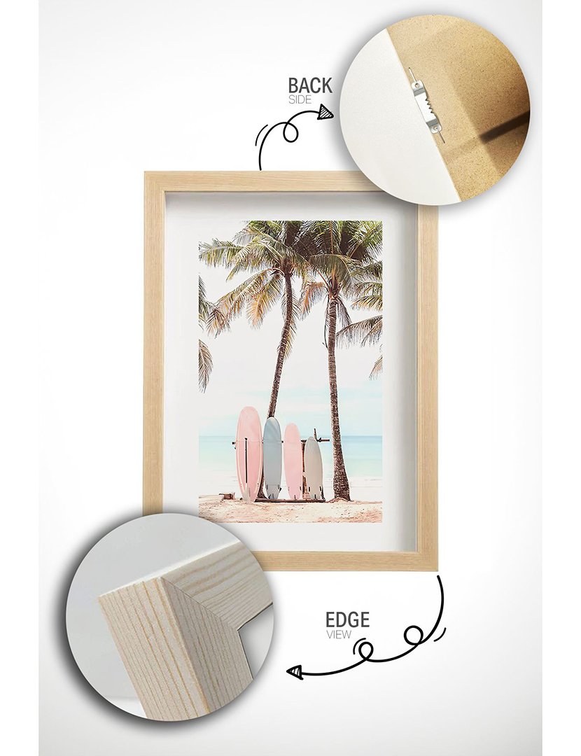 Conjunto 3 Quadros Emoldurados Miami