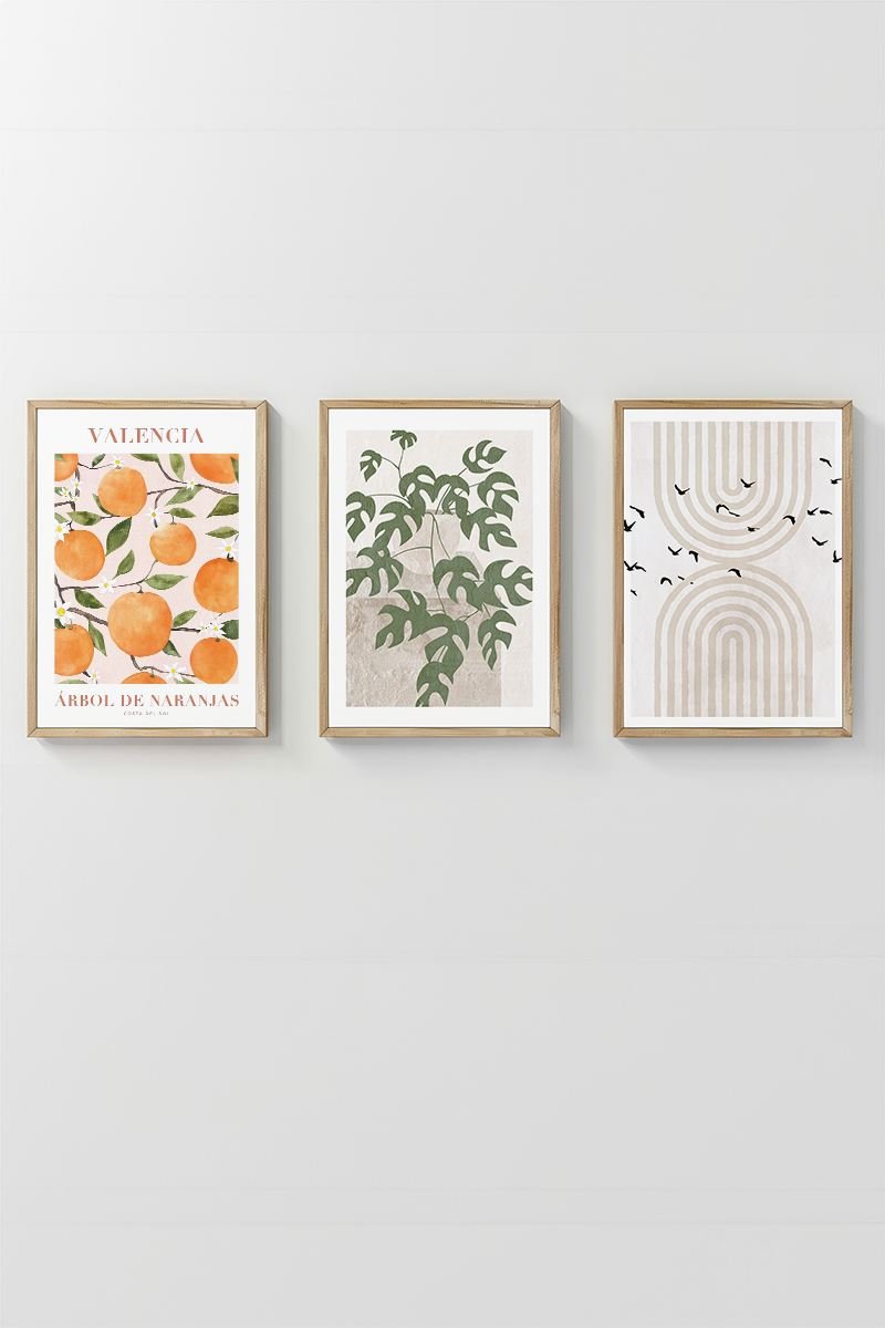Conjunto 3 Quadros Emoldurados Valencia