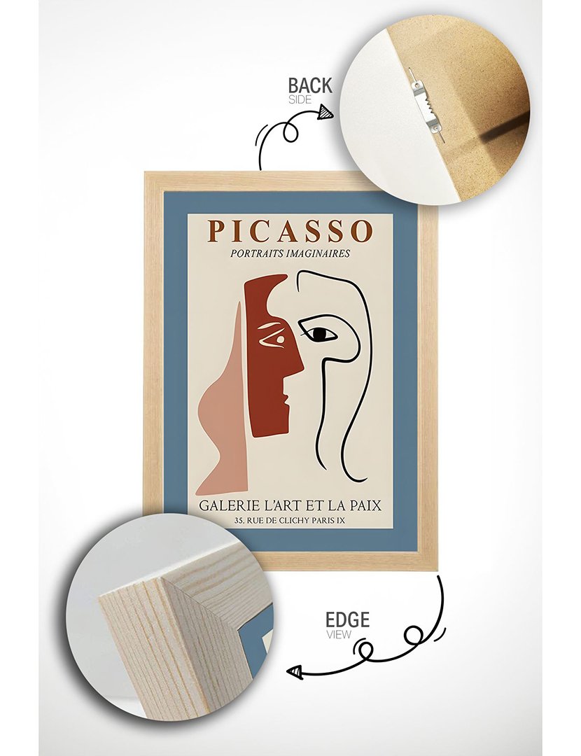 Conjunto 6 Quadros Emoldurados Picasso, Matisse, Morris