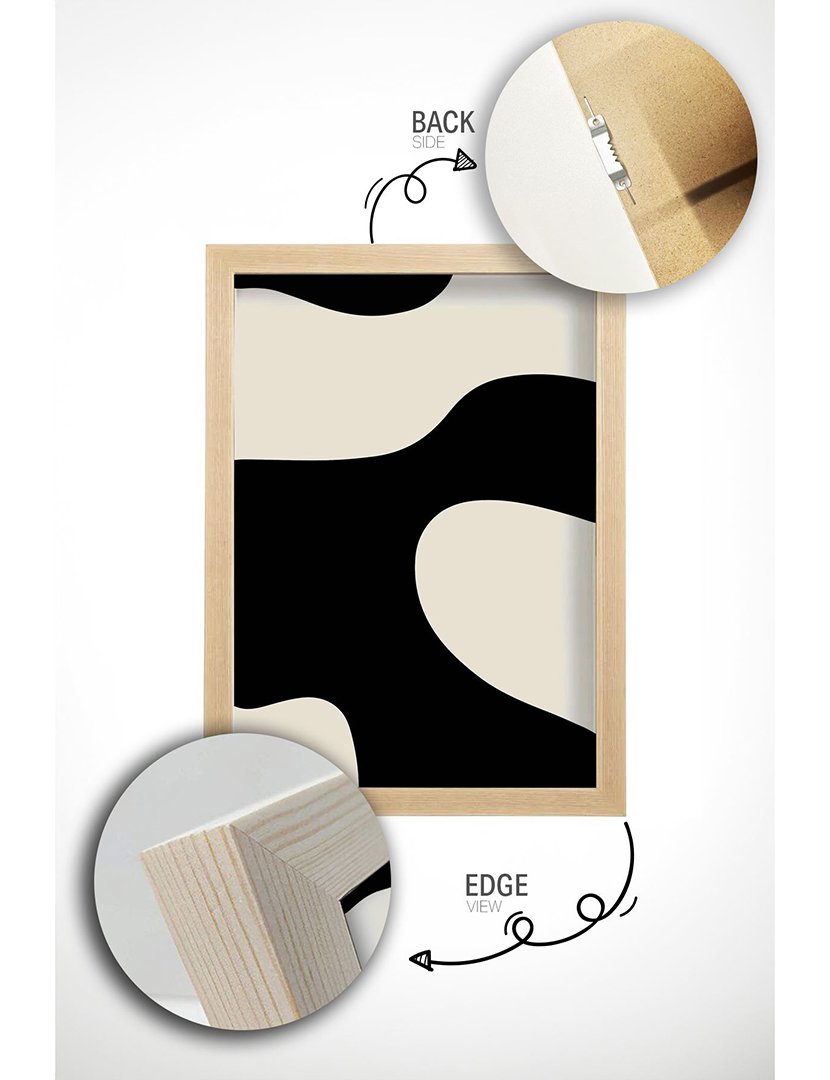 Conjunto 3 Quadros Emoldurados Modern Shapes
