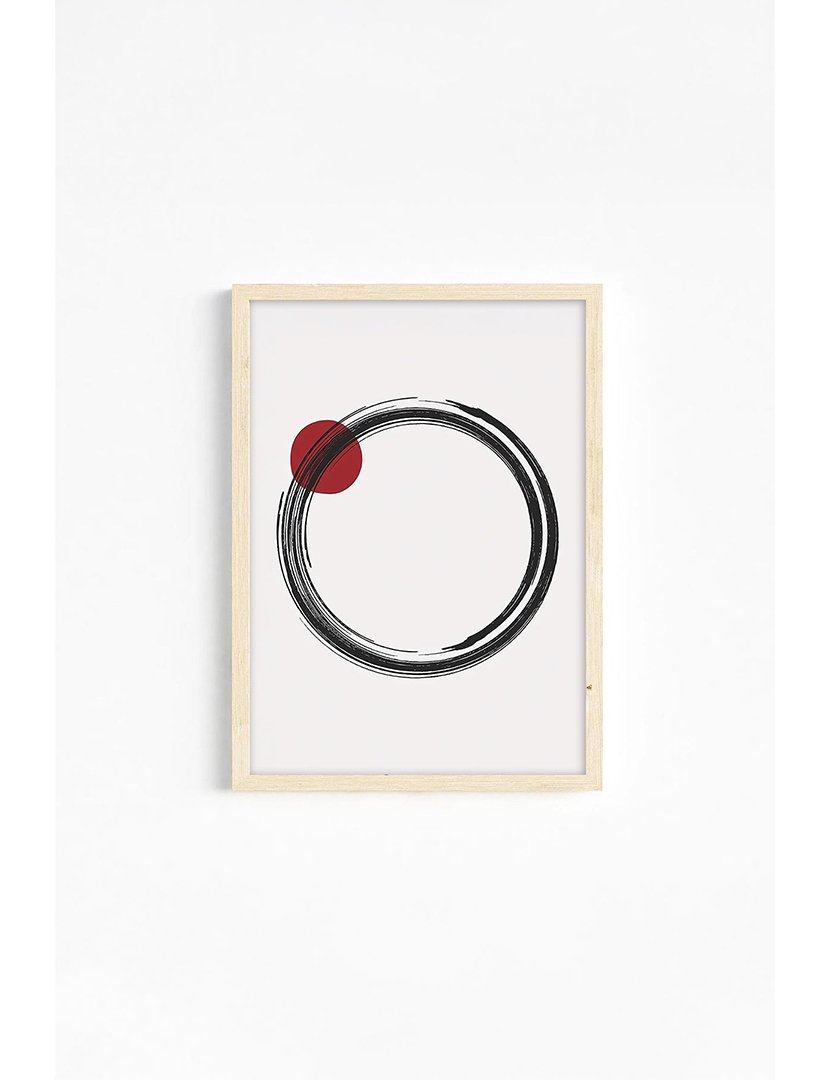 Conjunto 3 Quadros Emoldurados Circle Mid Century