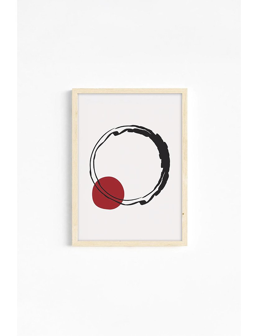 Conjunto 3 Quadros Emoldurados Circle Mid Century