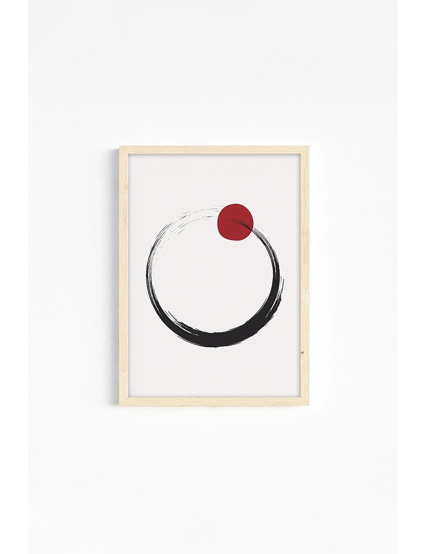 Conjunto 3 Quadros Emoldurados Circle Mid Century