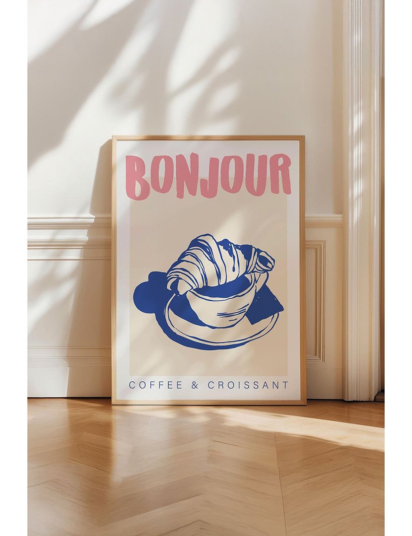 Quadro Emoldurado Bonjour