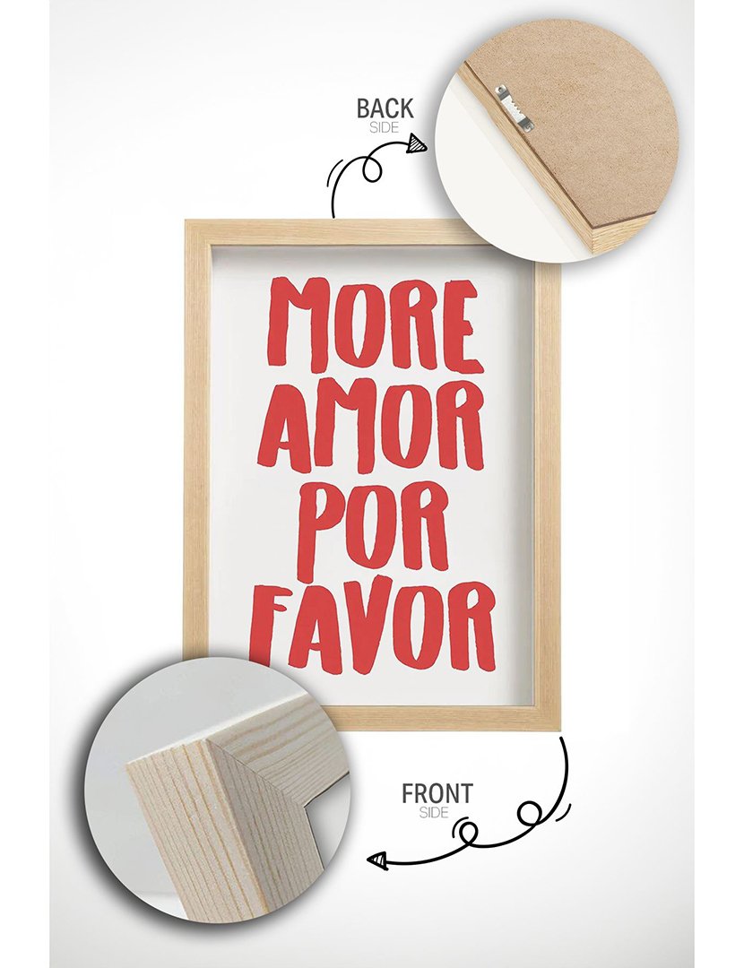 Quadro Emoldurado More Amor